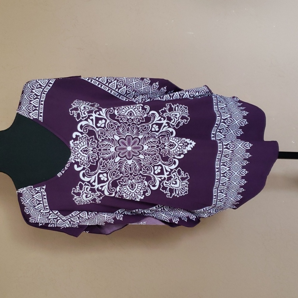 Purple Bandanna Type Shirt Size Med